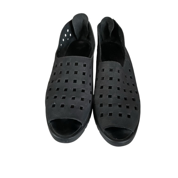 Zante Made in Italy Black Women's Zipper Peep Toe Sneakers Shoes EU 41/ US 9.5 - Picture 8 of 12